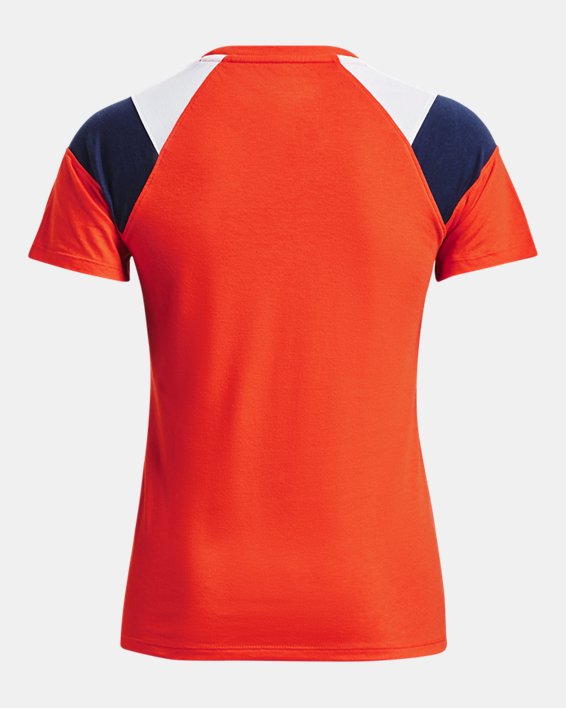 Women's UA Gameday Collegiate Short Sleeve, Orange, pdpMainDesktop image number 4
